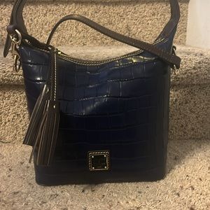Dooney & Bourke Paige Crossbody Croco Leather Sapphire Blue